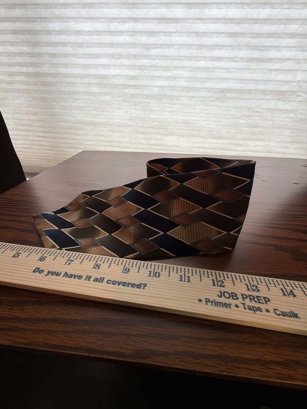 Jimmy V Brett Favre Collection One Geometric Diamond Pattern Silk Neck Tie